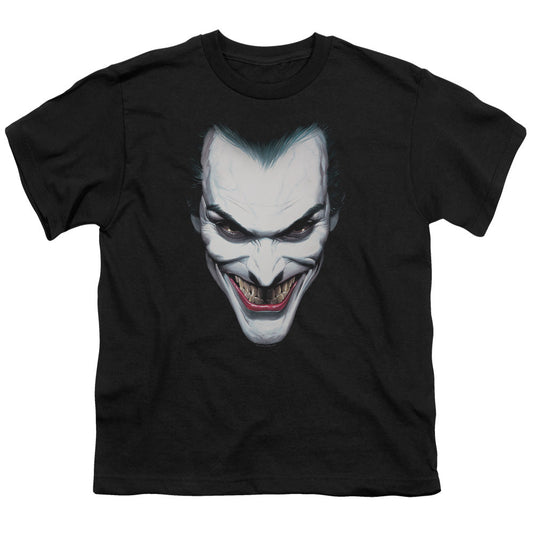 Batman Joker Portrait Kids Youth T Shirt Black