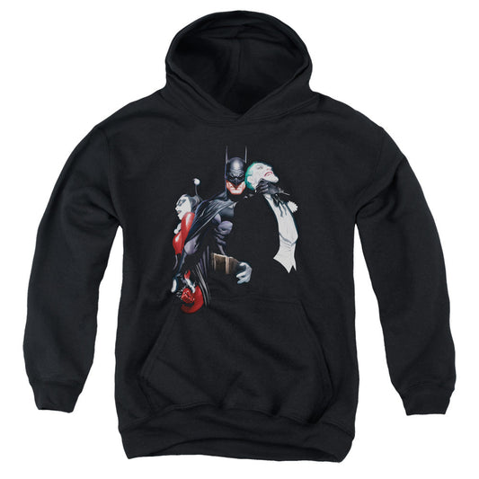 Batman Joker Harley Choke Kids Youth Hoodie Black