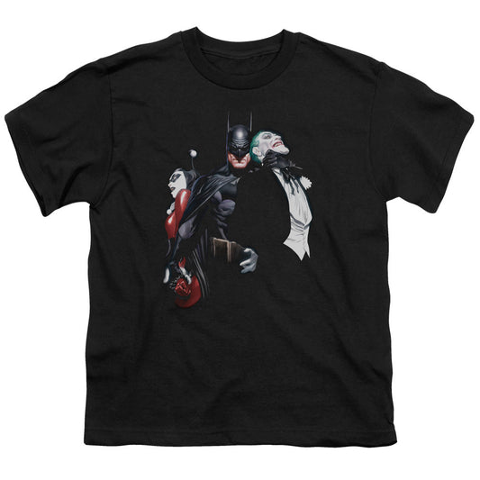 Batman Joker Harley Choke Kids Youth T Shirt Black