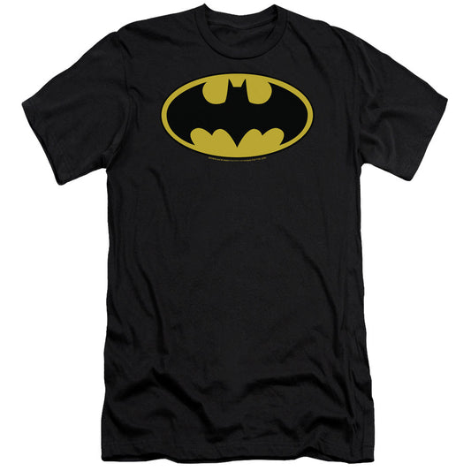 Batman Classic Logo Premium Bella Canvas Slim Fit Mens T Shirt Black