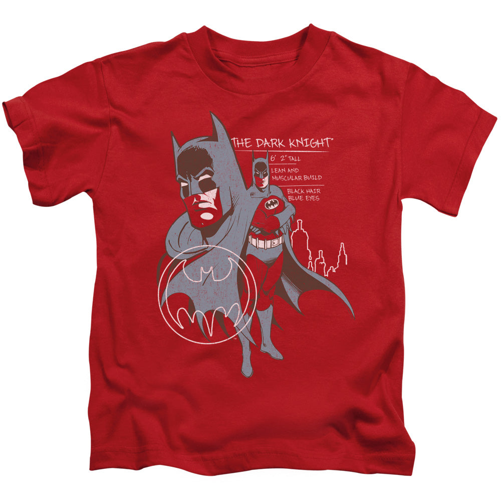 Batman Lean And Muscular Juvenile Kids Youth T Shirt Red