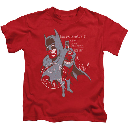 Batman Lean And Muscular Juvenile Kids Youth T Shirt Red