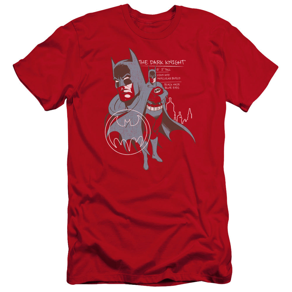 Batman Lean And Muscular Premium Bella Canvas Slim Fit Mens T Shirt Red