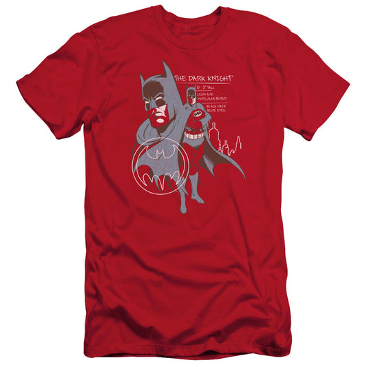 Batman Lean And Muscular Slim Fit Mens T Shirt Red