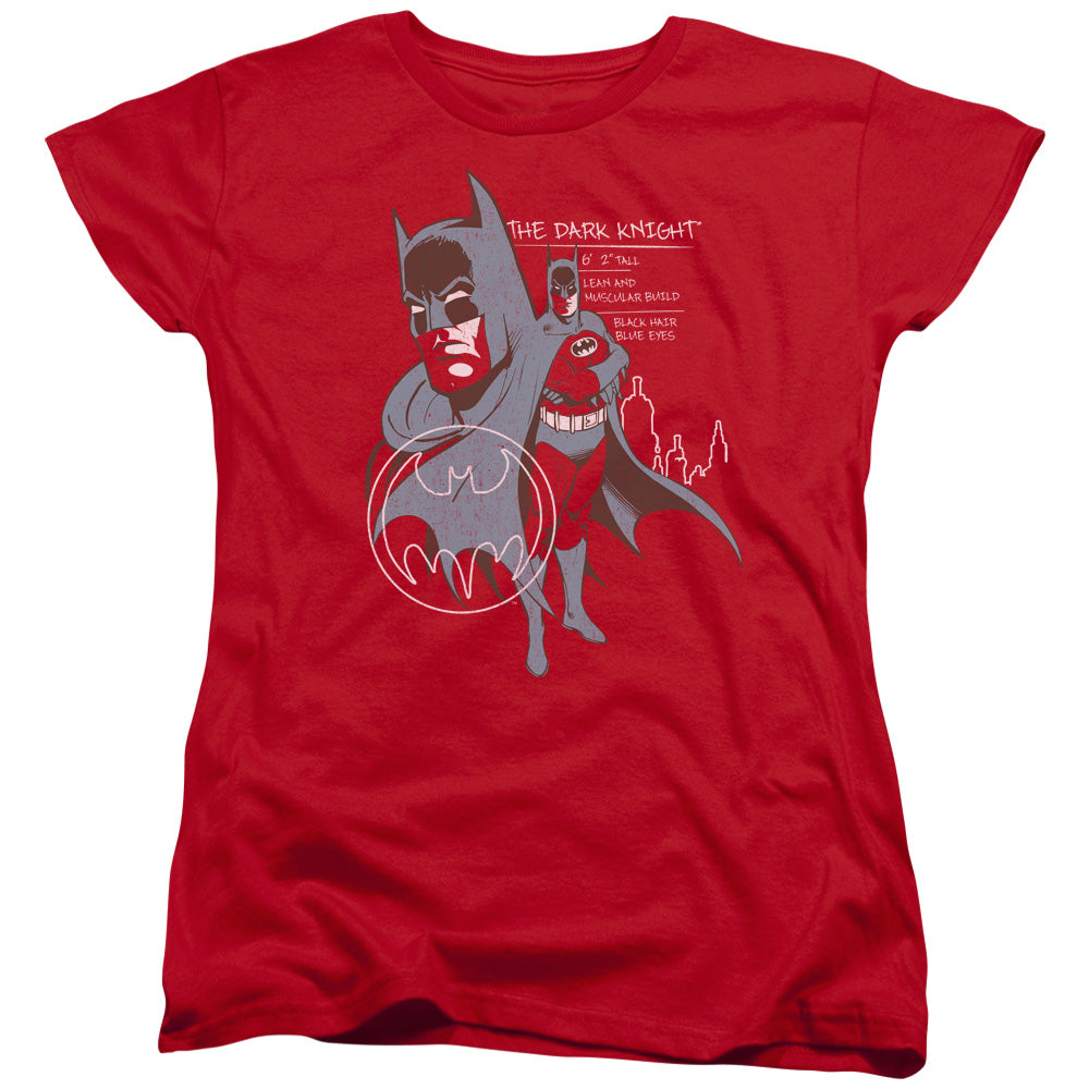 Batman Lean And Muscular Womens T Shirt Red Style001