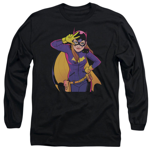 Batman Batgirl Moves Mens Long Sleeve Shirt Black