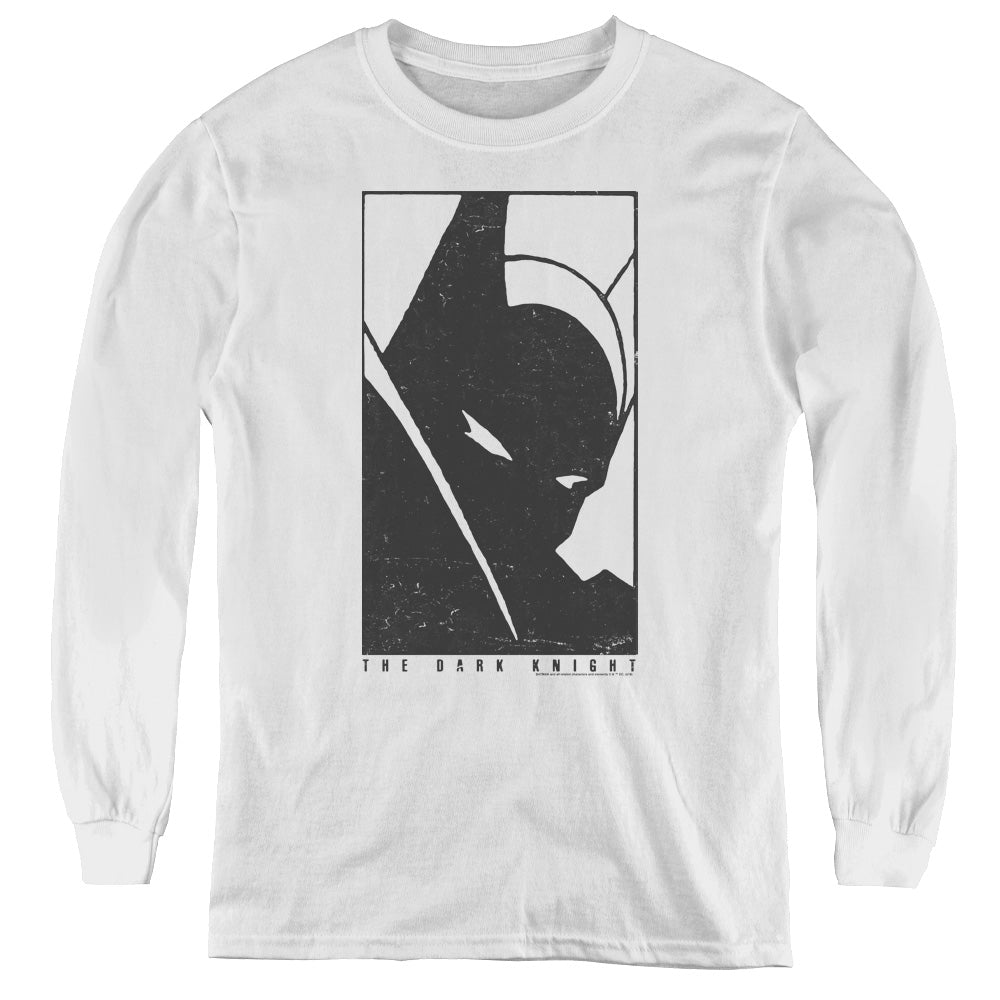 Batman An Icon Long Sleeve Kids Youth T Shirt White