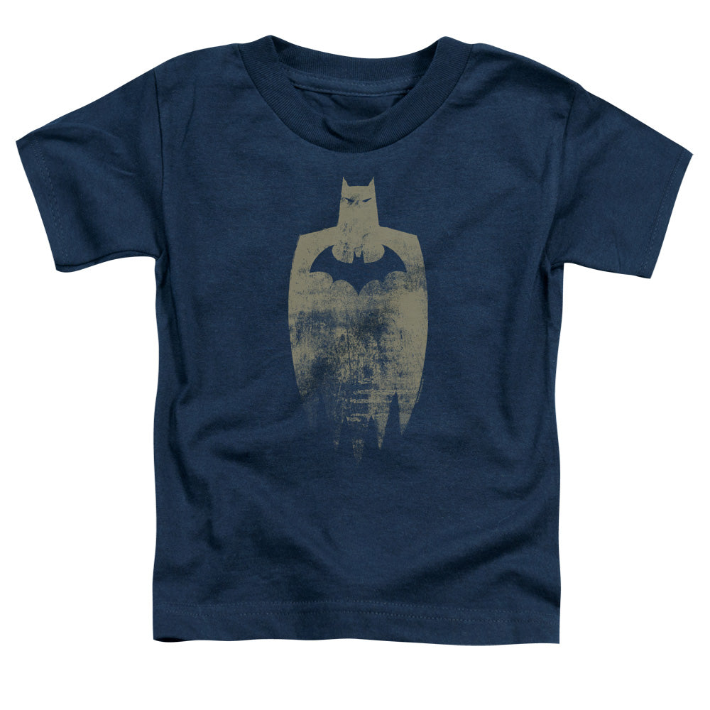 Batman Gold Silhouete Toddler Kids Youth T Shirt Navy Blue