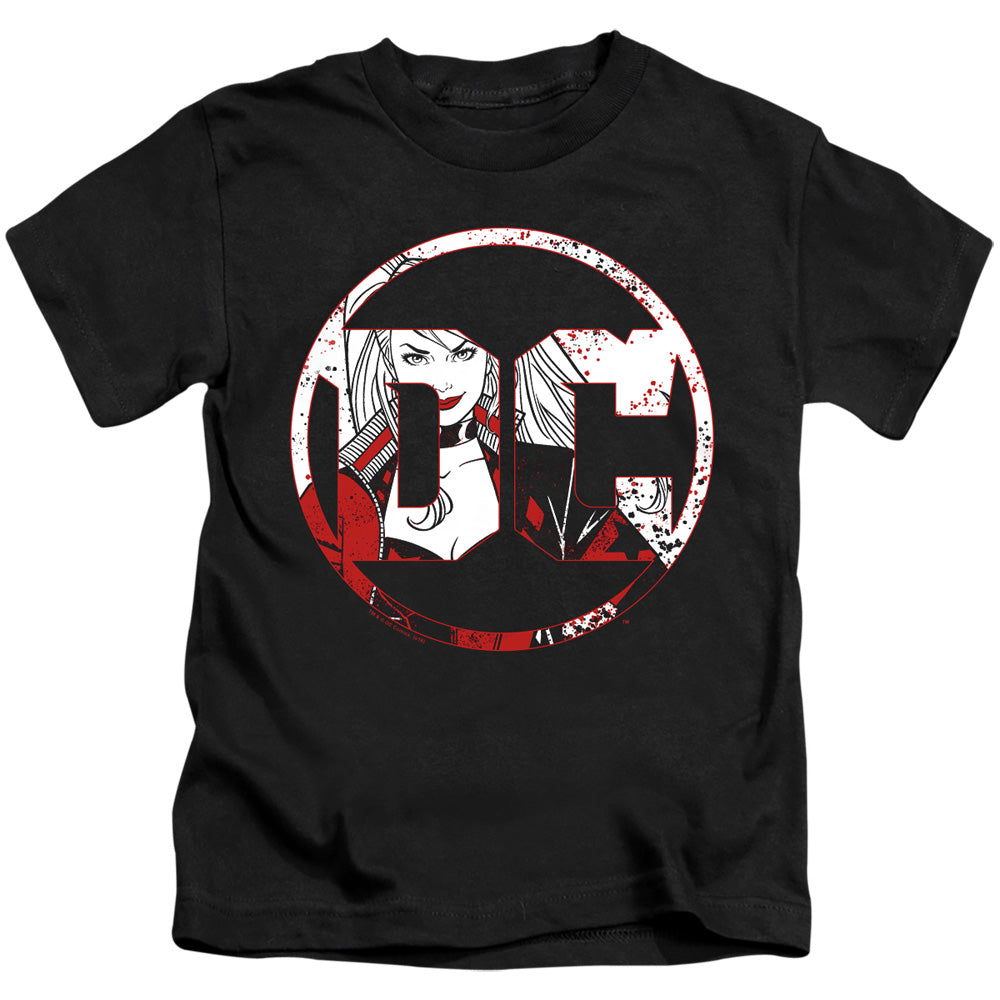 Batman Dc Logo Harley Juvenile Kids Youth T Shirt Black