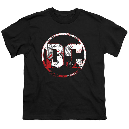 Batman Dc Logo Harley Kids Youth T Shirt Black