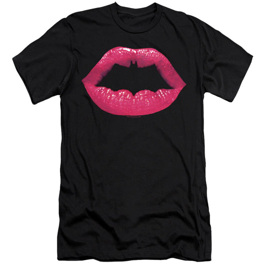 Batman Bat Kiss Premium Bella Canvas Slim Fit Mens T Shirt Black