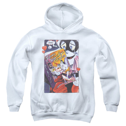Batman Loves Wacky Fury Kids Youth Hoodie White