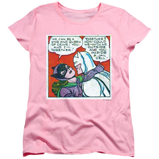 Batman Jail Cell Womens T Shirt Pink Style001