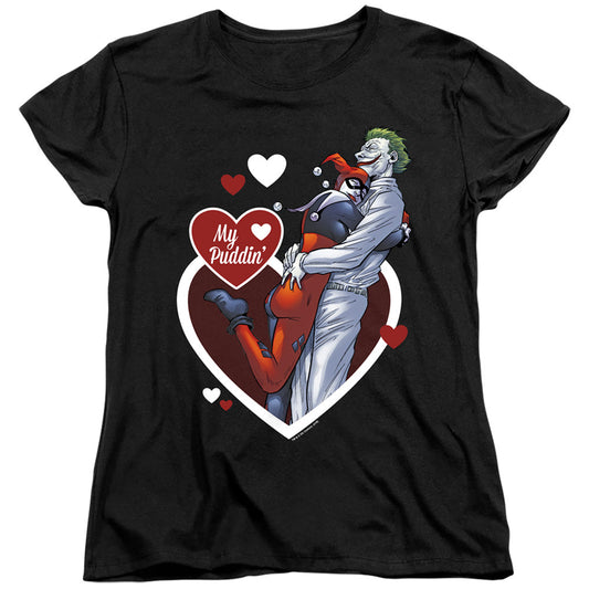 Batman My Puddin Womens T Shirt Black Style001