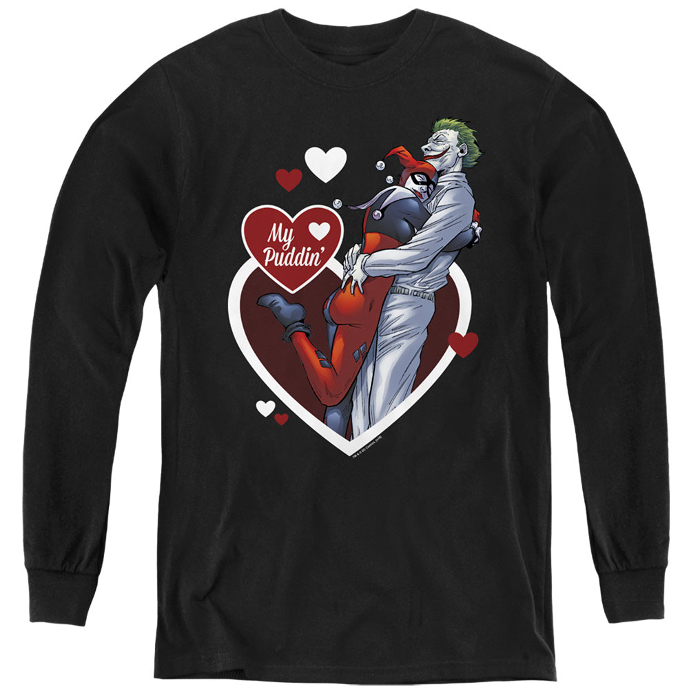 Batman My Puddin Long Sleeve Kids Youth T Shirt Black