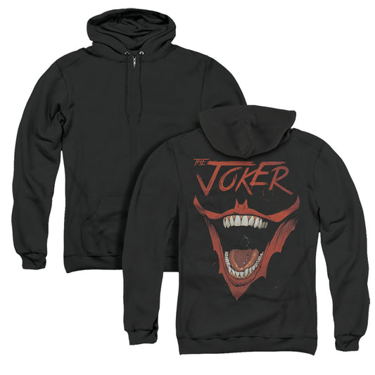 Batman Joker Bat Laugh Back Print Mens Zipper Hoodie Black