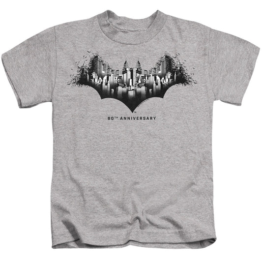 Batman Gotham Shield Juvenile Kids Youth T Shirt Athletic Heather