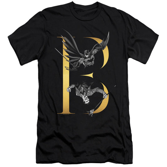 Batman B Premium Bella Canvas Slim Fit Mens T Shirt Black