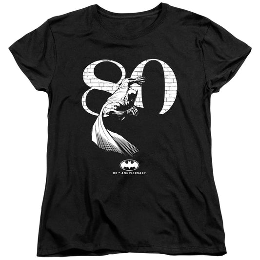 Batman 80 Wall Womens T Shirt Black Style001