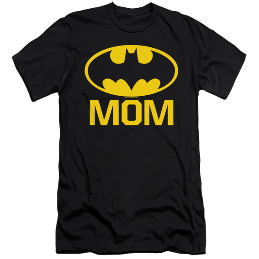 Batman Bat Mom Slim Fit Mens T Shirt Black