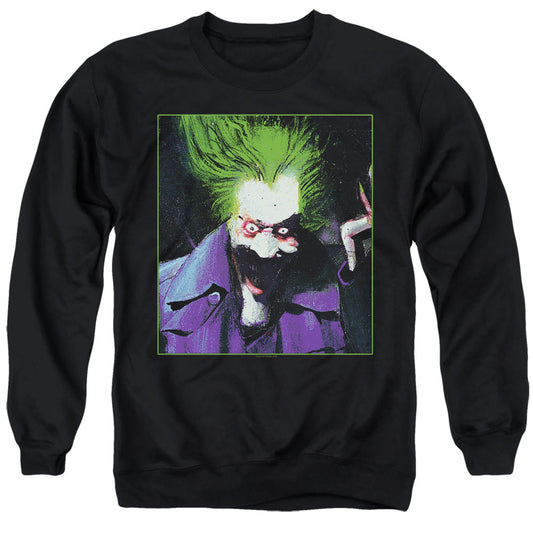 Batman Arkham Asylum Joker Mens Crewneck Sweatshirt Black