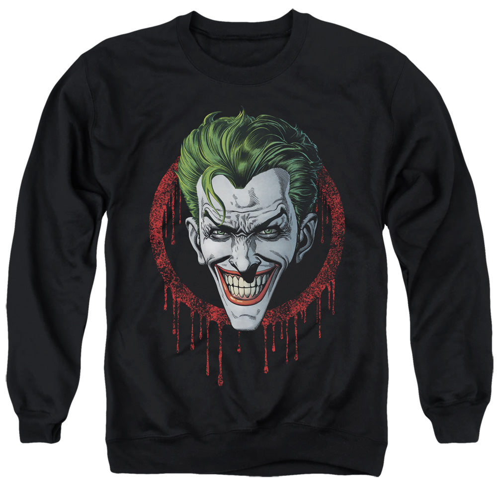 Batman Joker Drip Mens Crewneck Sweatshirt Black