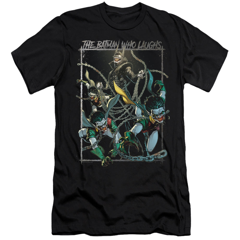 Batman Batman Who Laughs Slim Fit Mens T Shirt Black