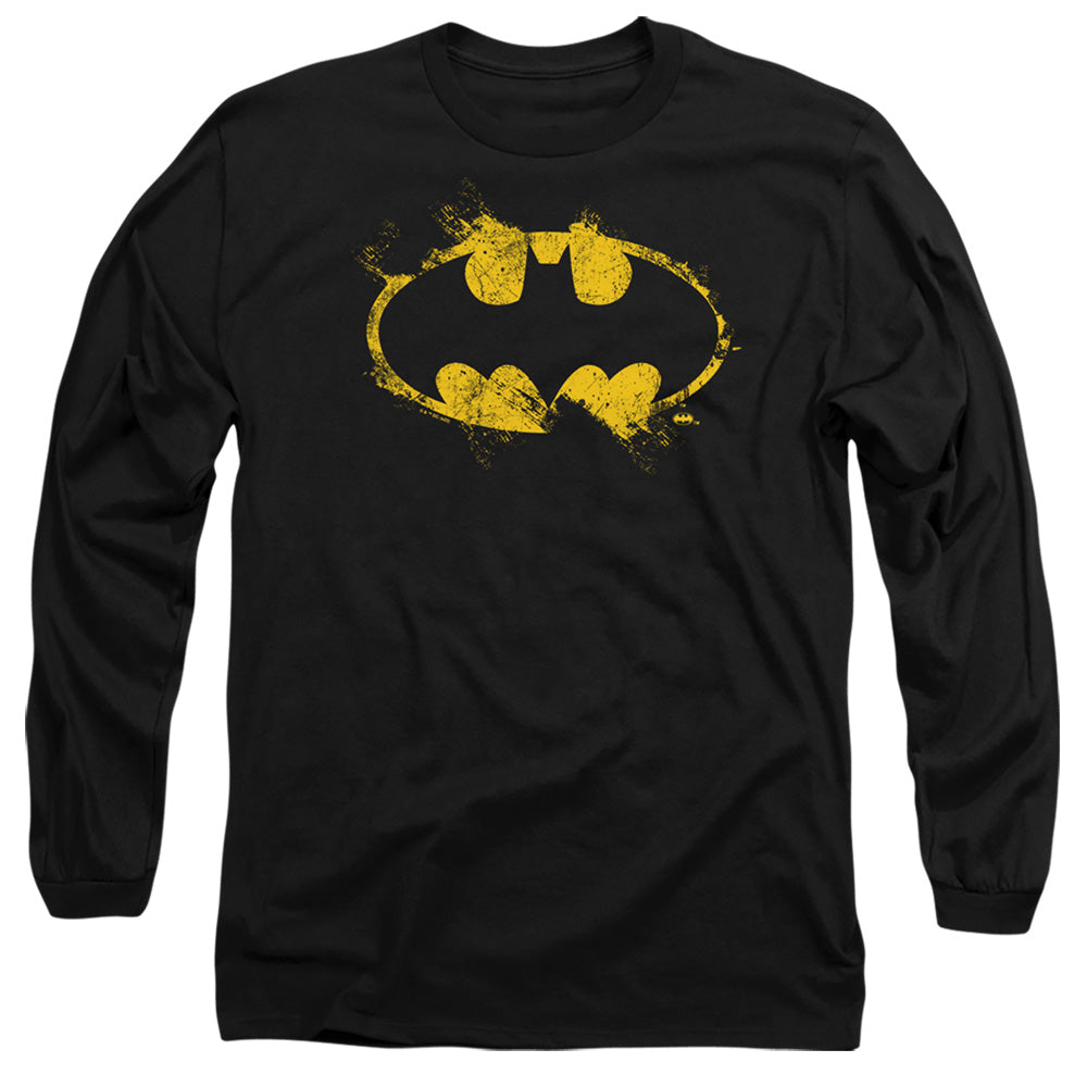 Batman Paint Roller Logo Mens Long Sleeve Shirt Black