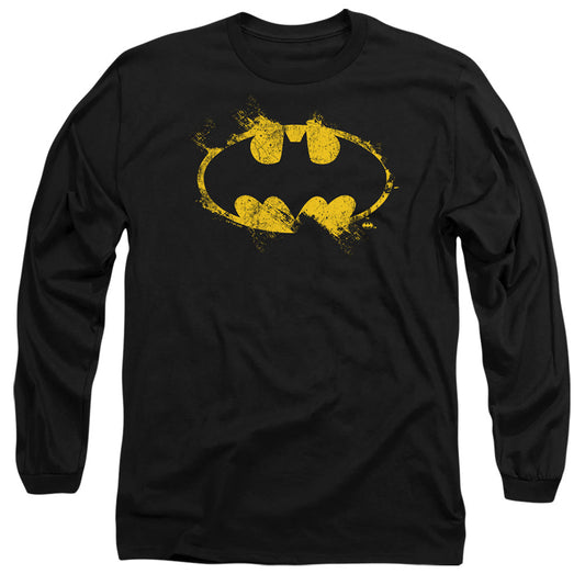 Batman Paint Roller Logo Mens Long Sleeve Shirt Black