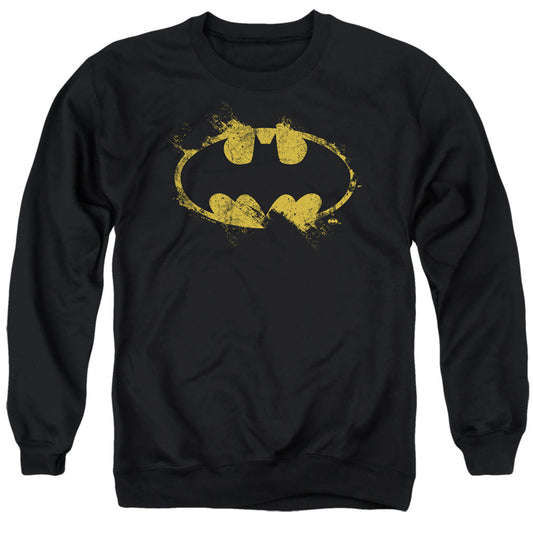 Batman Paint Roller Logo Mens Crewneck Sweatshirt Black