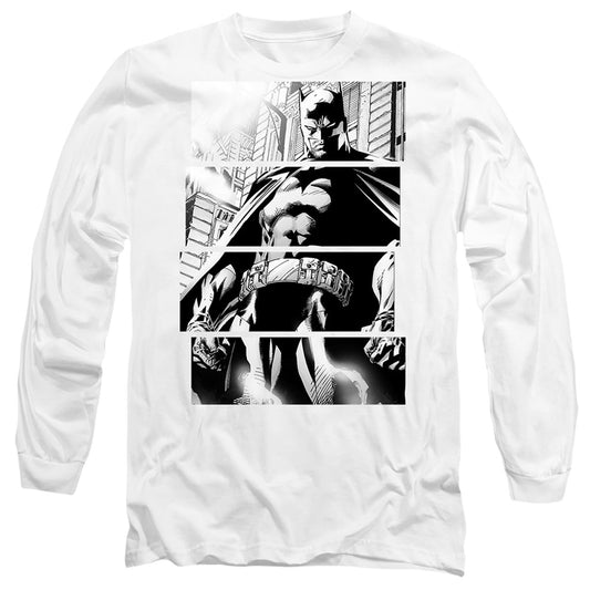 Batman Panels Mens Long Sleeve Shirt White