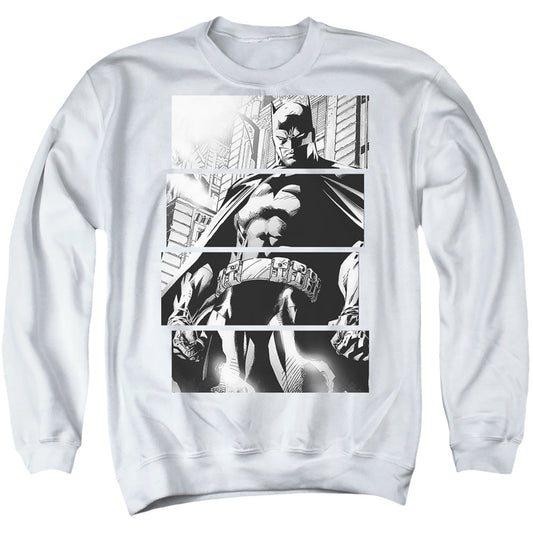 Batman Panels Mens Crewneck Sweatshirt White