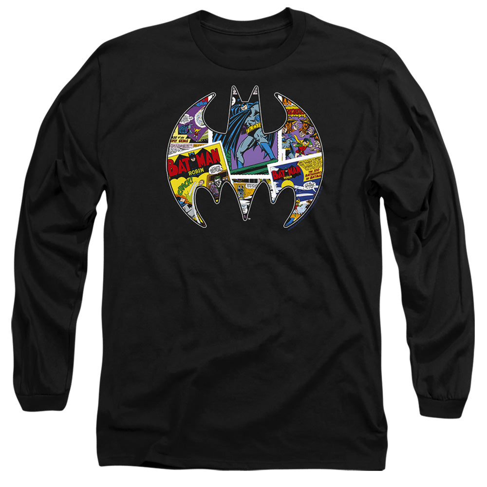 Batman Comic Bat Mens Long Sleeve Shirt Black