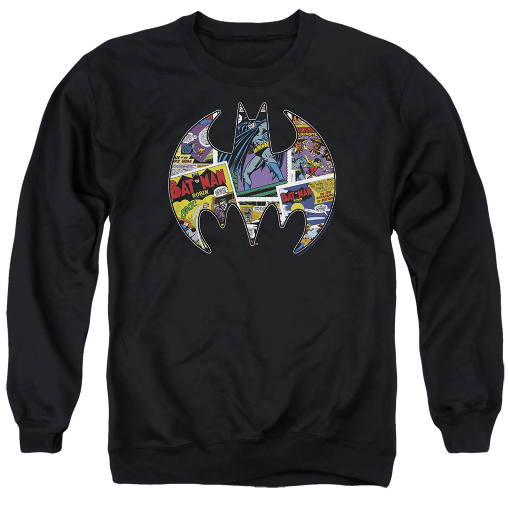 Batman Comic Bat Mens Crewneck Sweatshirt Black