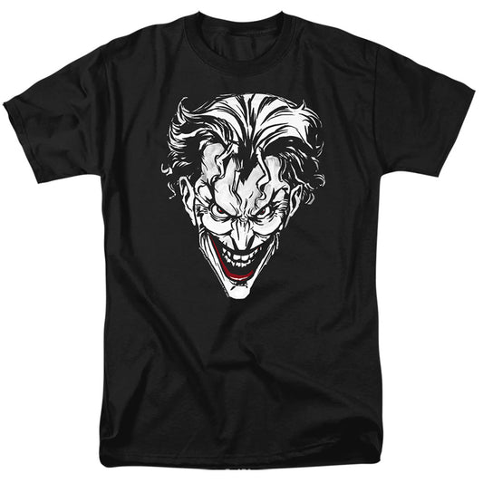 Batman Joker Red On Black Mens T Shirt Black