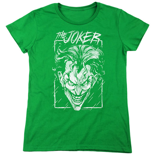 Batman Joker Storm On Green Womens T Shirt Kelly Green