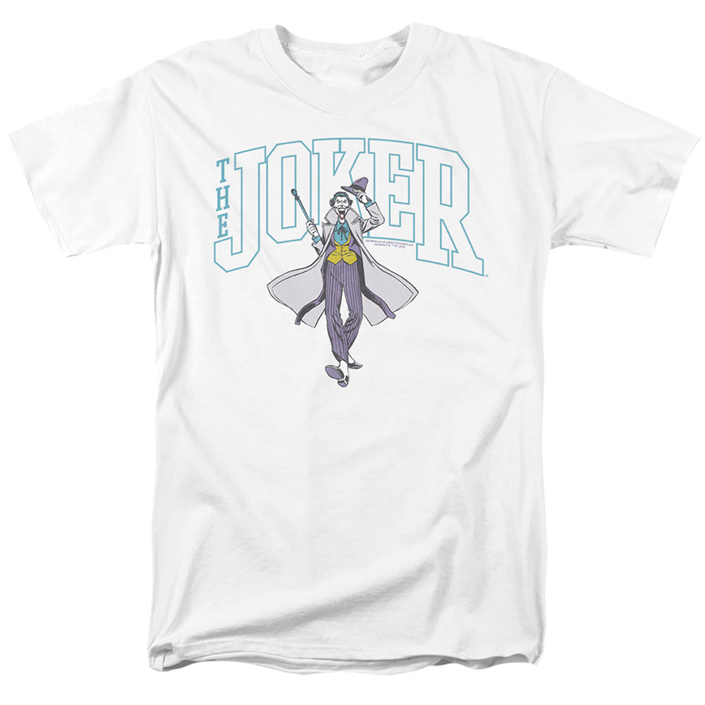 Batman Joker Varsity On White Mens T Shirt White Style001