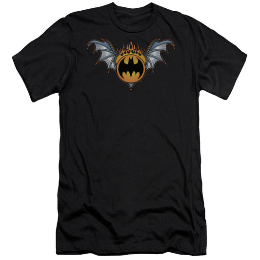 Batman Bat Wings Logo Premium Bella Canvas Slim Fit Mens T Shirt Black