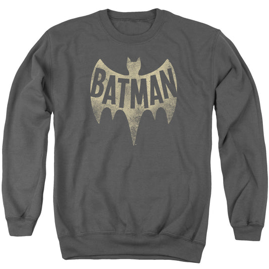 Batman Classic Tv Vintage Logo Mens Crewneck Sweatshirt Charcoal