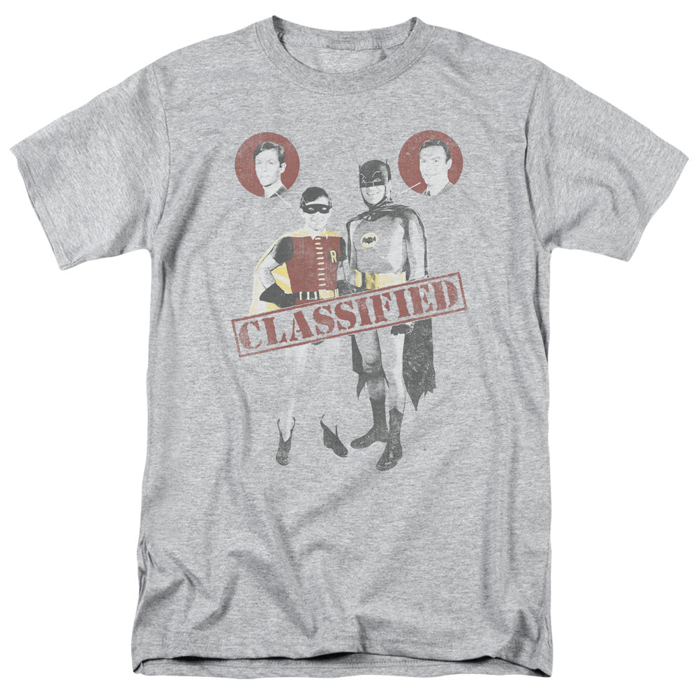 Batman Classic Tv Classified Mens T Shirt Athletic Heather