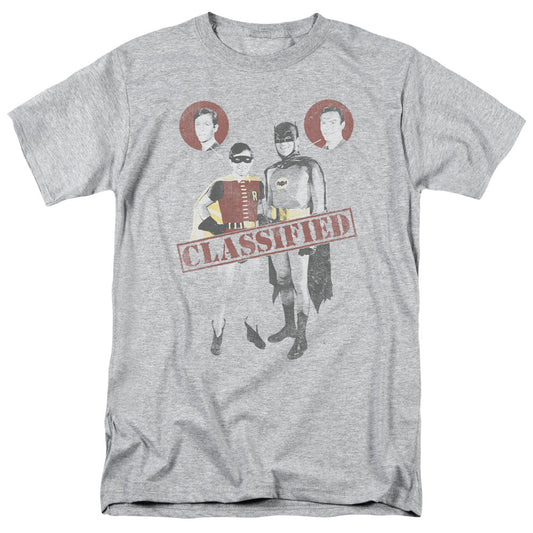 Batman Classic Tv Classified Mens T Shirt Athletic Heather