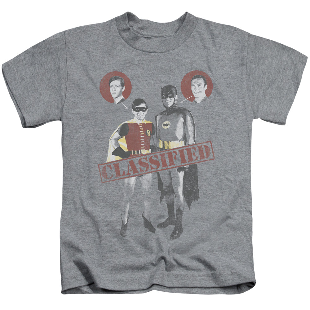 Batman Classic Tv Classified Juvenile Kids Youth T Shirt Athletic Heather