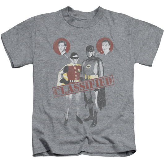 Batman Classic Tv Classified Juvenile Kids Youth T Shirt Athletic Heather