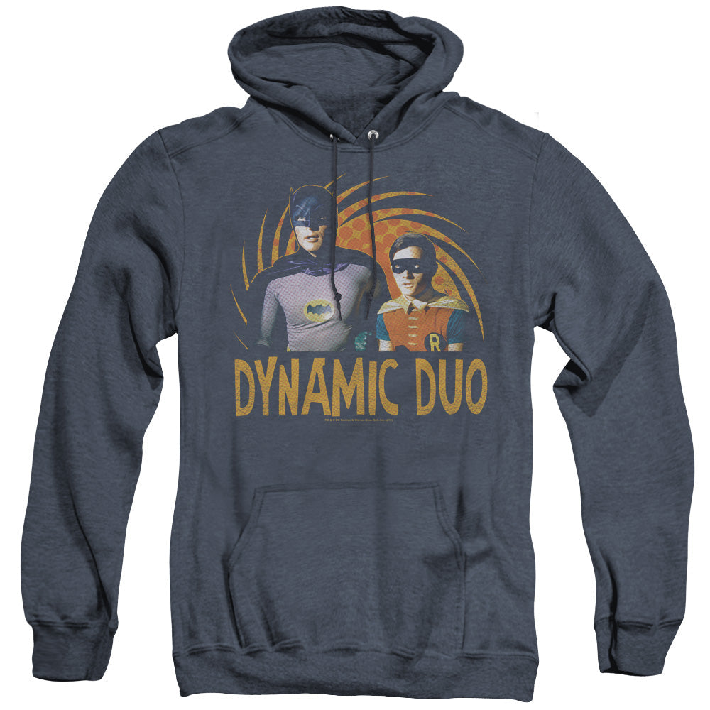 Batman Classic Tv Dynamic Heather Mens Hoodie Navy Blue