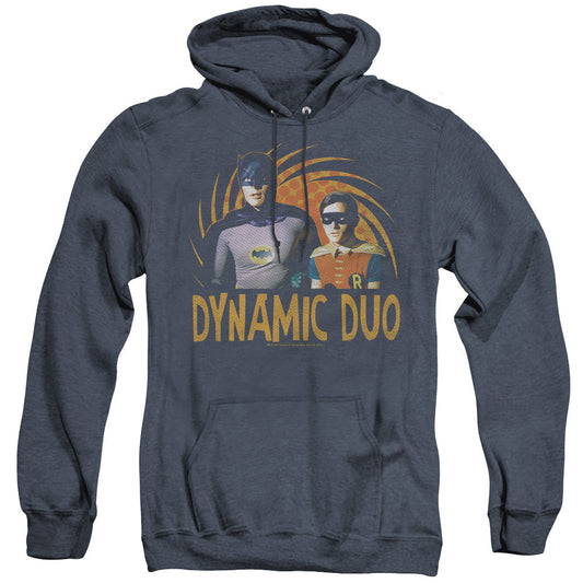 Batman Classic Tv Dynamic Heather Mens Hoodie Navy Blue