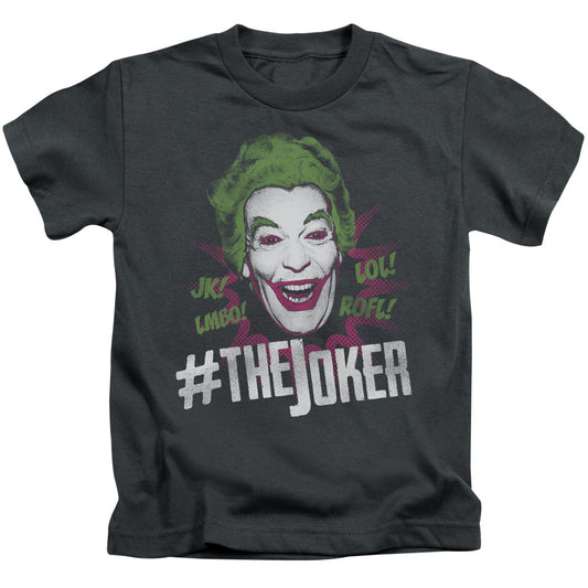 Batman Classic Tv #joker Juvenile Kids Youth T Shirt Charcoal