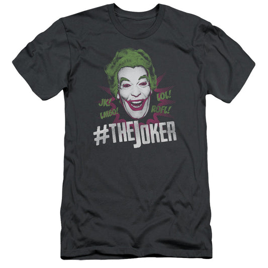 Batman Classic Tv #joker Slim Fit Mens T Shirt Charcoal