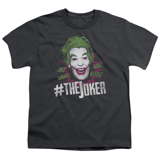 Batman Classic Tv #joker Kids Youth T Shirt Charcoal