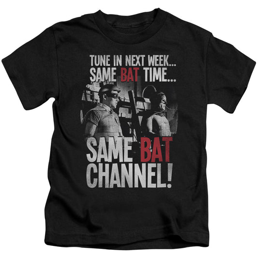 Batman Classic Tv Bat Channel Juvenile Kids Youth T Shirt Black