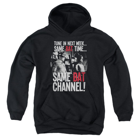 Batman Classic Tv Bat Channel Kids Youth Hoodie Black